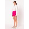 English Factory Women’s Slit Detail High-Waisted Skort(Fuchsia)