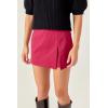 English Factory Women’s Slit Detail High-Waisted Skort(Magenta)