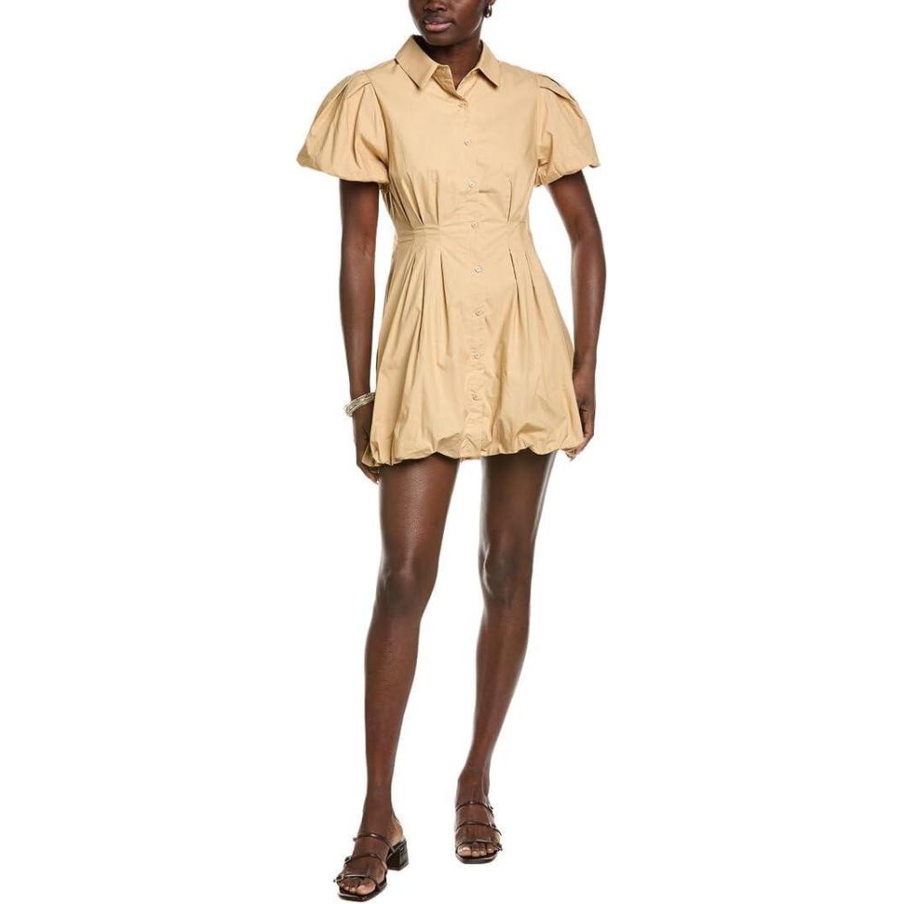image:imageButton Down Bubble Mini SkirtTan