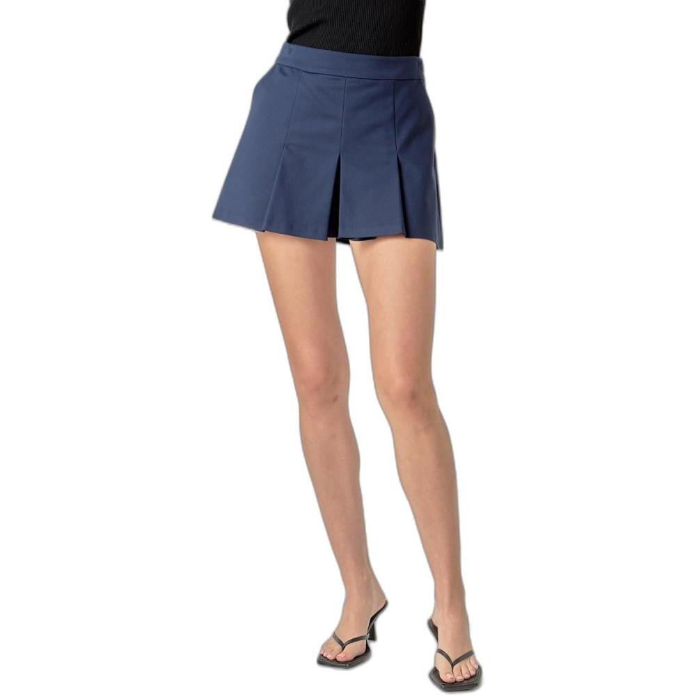 image:imageEnglish Factory Womens Pleated Mini SkortNavy