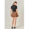 English Factory Women’s Balloon Mini Skirt(Brown)