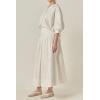 English Factory Women’s Balloon Sleeve Blouse with Pearl(White)