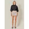 English Factory Women’s Front Welt Pockets Skort(Grey)