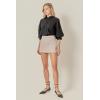 English Factory Women’s Front Welt Pockets Skort(Grey)