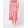 English Factory Women’s Gingham Midi Skirt Red