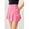 English Factory Women’s Pleated Mini Skort(Pink)