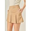 English Factory Women’s Pleated Mini Skort(Taupe)