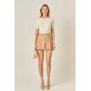 English Factory Women’s Pleated Mini Skort(Taupe)