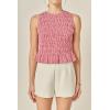 English Factory Women’s Pleated Plaid Vest(Red)