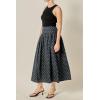 English Factory Women’s Polka Dot Midi Skirt(Navy/Green)