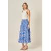 English Factory Women’s Print Midi Skirt(Blue)