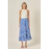 English Factory Women’s Print Midi Skirt(Blue)
