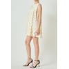 English Factory Women’s Ruffled Edge Detail Mini Dress(Cream)