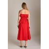 English Factory Women’s Sweet Scallop Midi Skirt(Red)