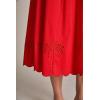 English Factory Women’s Sweet Scallop Midi Skirt(Red)