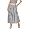 English Factory Women’s Colorblock Plaid Skirt(Blue)