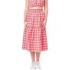 English Factory Women’s Gingham Midi Skirt Red