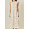 English Factory Women’s Shell Sleeveless Midi Dress(Cream)