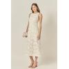 English Factory Women’s Shell Sleeveless Midi Dress(Cream)