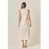 English Factory Women’s Shell Sleeveless Midi Dress(Cream)