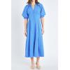 English Factory Women’s Shirt Midi Dress(Blue)