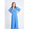 English Factory Women’s Shirt Midi Dress(Blue)