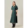 English Factory Women’s Shirt Midi Dress(Dark Green)