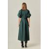 English Factory Women’s Shirt Midi Dress(Dark Green)