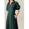 English Factory Women’s Shirt Midi Dress(Dark Green)