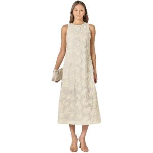 English Factory Women’s Shell Sleeveless Midi Dress(Cream)