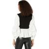 English Factory Women’s Mixed Media Top(Black)