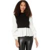 English Factory Women’s Mixed Media Top(Black)
