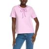 Bow Tee with Beads(Lilac)