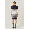English Factory Women’s Stripe Knit Dress, Navy/Off White, S