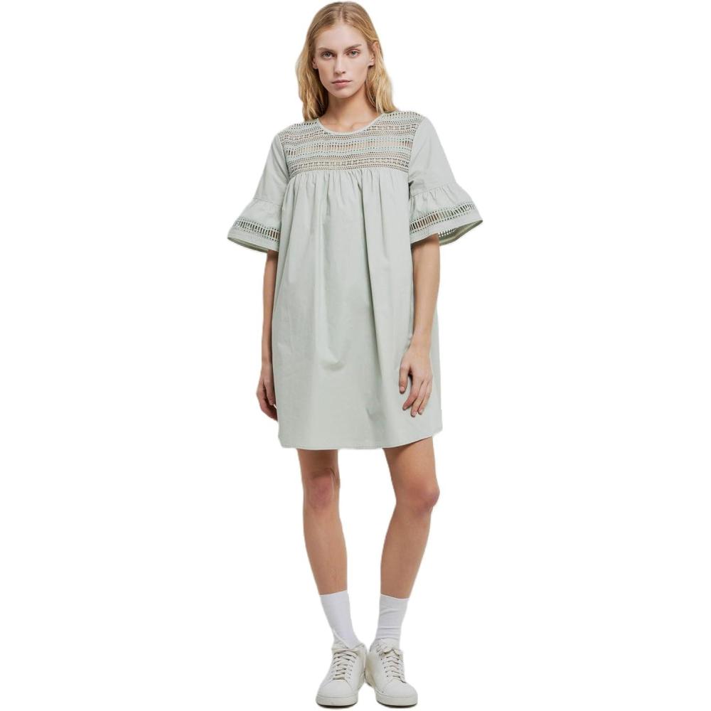 image:imageEnglish Factory Womens Lace Detail Mini Dress Green S