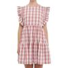 English Factory Women’s Gingham Mini Dress, Mauve, S