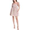 English Factory Women’s Polka Dot Gingham Organza Mini Dress, Multi/Red Dot, XS