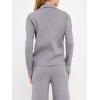 English Factory Women’s Polo Collar Knit Sweater(Grey)