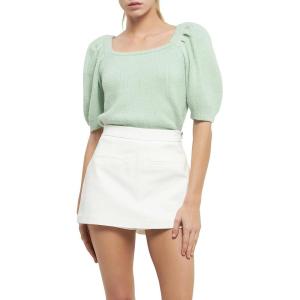 English Factory Women’s Short Puff Sleeve Sweater, Mint, L